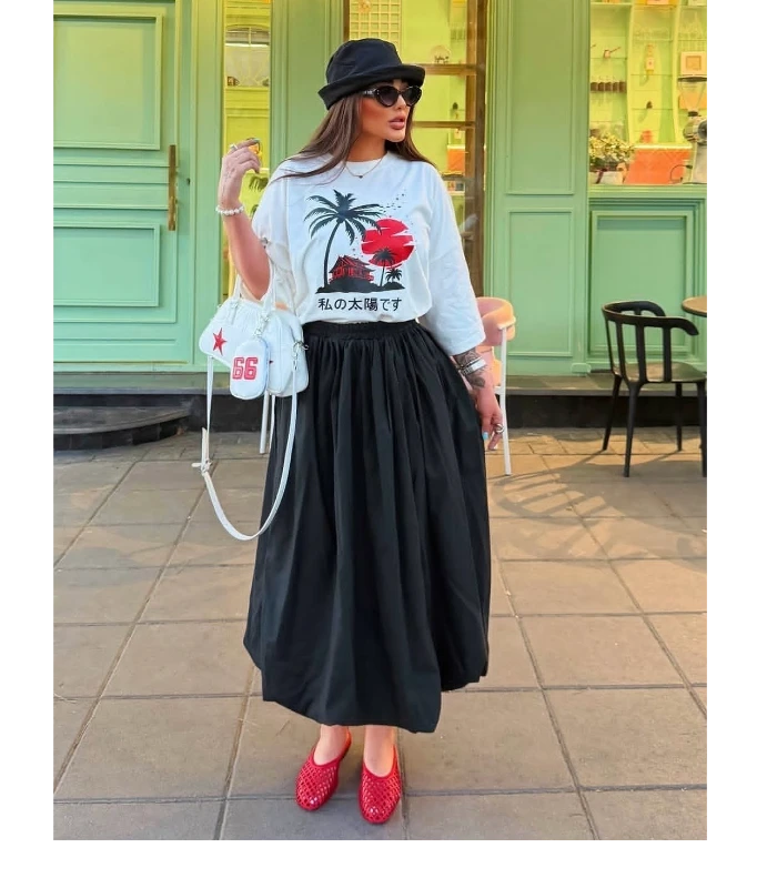 👗💥ست ۳ تیکه فیمکا 💥👗 💥ست ۳ تیکه تی شرت دامن  کلاه  💥فری سایز ۳۶ تا ۴۴  💥جنس شلوار  لنین 💥جنس تی شرت پنبه سوپر 💥جنس کلاه لنین  💥قیمت   4200000ت💣💰💰